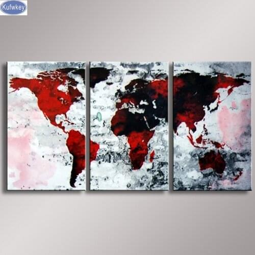 5d diamond mosaic Diamond Embroidery retro wold map Full square diy Diamond Painting Cross-Stitch pictures of rhinestones,3 pcs