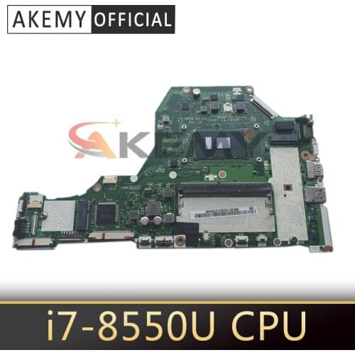 Akemy Laptop motherboard For ACER Aspire A515-51 i7-8550U Mainboard NBGSY1100 LA-E891P SR3LC DDR4