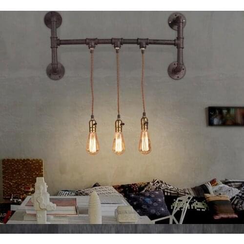 American retro water pipe wall lamp industrial wind passage nostalgic art restaurant bedside balcony decorative lamps