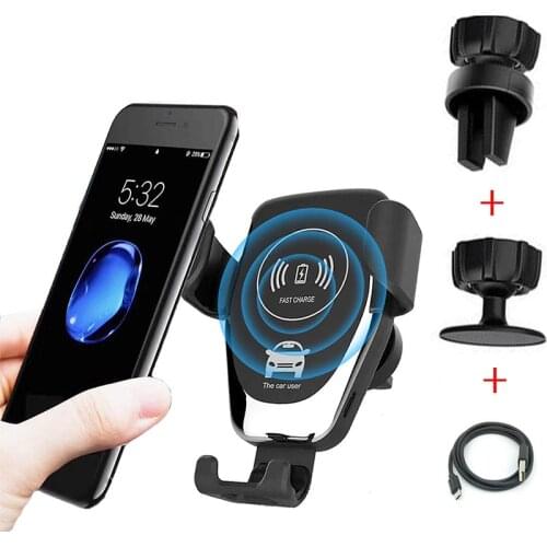 Mobile phone fast charging QI car wireless charger air outlet mobile phone holder navigation bracket car wireless charger mobile