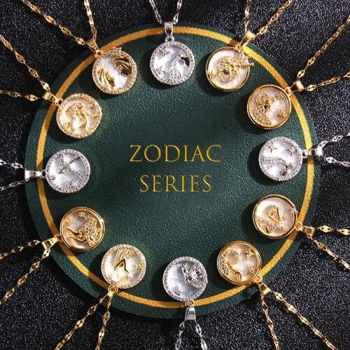 CARLIDANA Women's Pendants Zodiac Signs