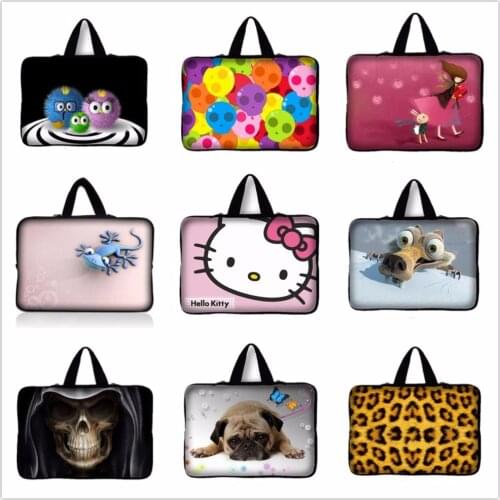 Cute Pug ,Gecko 14'' 14.4'' Laptop Bag Notebook Smart Cover Case For Dell Vostro HP Asus Acer 14 14.1 14.4 inch Laptop Sleeve