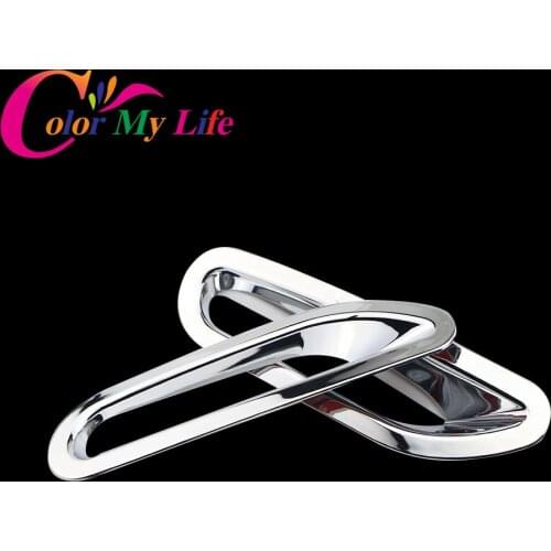 Color My Life Chrome Rear Fog Light Decoration Cover Fog Lamps Covers Sticker For Nissan Qashqai J11 2014 2015 2016 Accessories