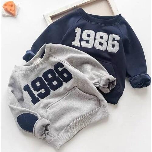 Childrens Clothing Boys and Girls Baby Spring and Autumn Round Neck Tops 2021 New 3-Year-Old long-sleeved sweater