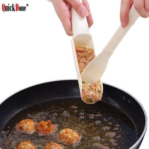 QuickDone 1 Set Food Grade Plastic Meat Ball Maker Fish Balls Burger Mold Sets Home Kitchen Convenient Cooking Tools CKC1003