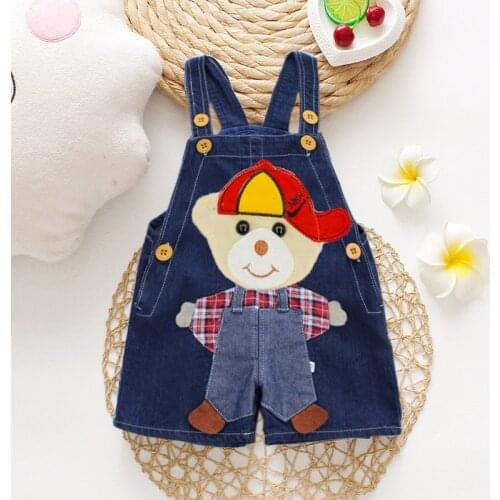 IENENS Kids Baby Jumper Boys Girls Clothes Pants Denim Shorts Jeans Overalls Toddler Infant Jumpsuits Clothing Trousers