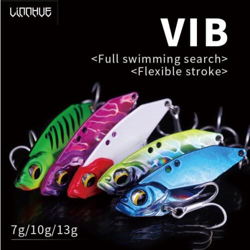 LINNHUE Fishing Lure Metal VIB Lure Laser 7g 10g 13g 40mm 45mm 50mm VIB Blade Lure Spoon Spinner Sinking Baits Artificial Vibe