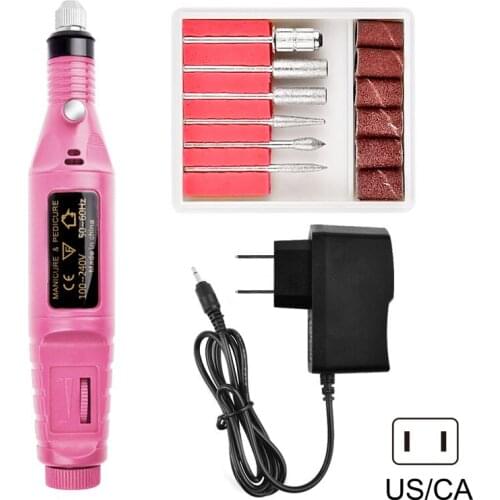 Manicure Machine Electric Nail Drill Bit Set Mill Cutter Mini Nail Art Sanding File MP789