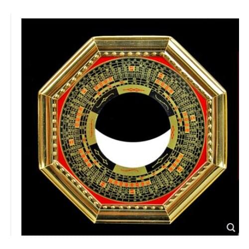 Copper open light alloy eight diagrams mirror Convex mirror Concave mirror Accessories sculpture statue home decoration wedding