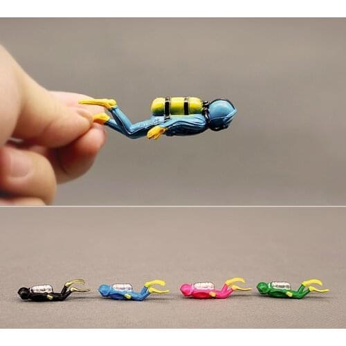 Miniature Figures Ocean Scene Simulation Doll Model Underwater Exploration Small Diver Ornament Doll 10pcs/lot