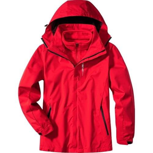 Mens Winter Jackets Outdoor Waterproof Camping Hiking Trekking Climbing Ski Jacket Male 3 in 1 Snowboard Warm Plus Size Coat