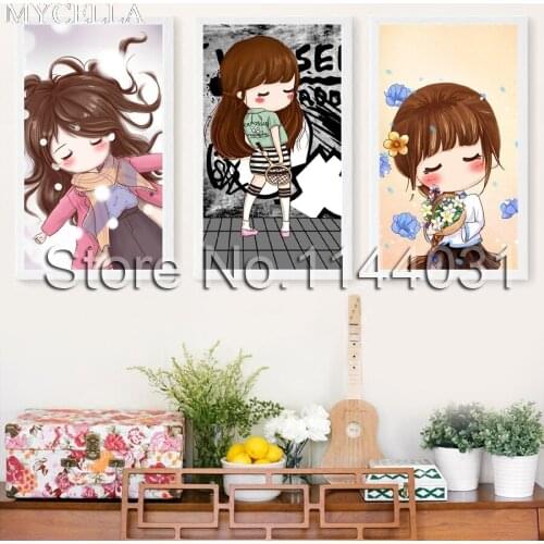 MYCELLA 5D DIY Diamond Painting Cartoon Embroidery Full Square Diamond Cross Stitch Rhinestone Mosaic Painting Decor Girls Gift