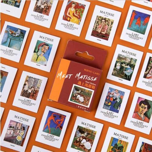 46pcs/pack Artist Matisse Painting Label Stickers Decorative Stationery Stickers Scrapbooking Diy Diary Album Stickers New