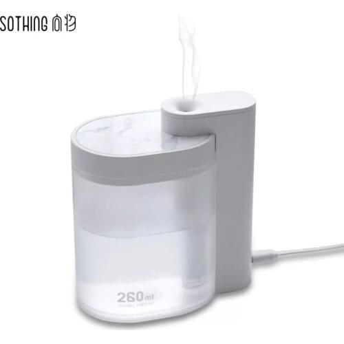 Youpin Sothing 260ML Desktop Humidifier Ultrasonic Mute USB Charge Mini Transparent Water Tank Humidifying Diffuser Three Option