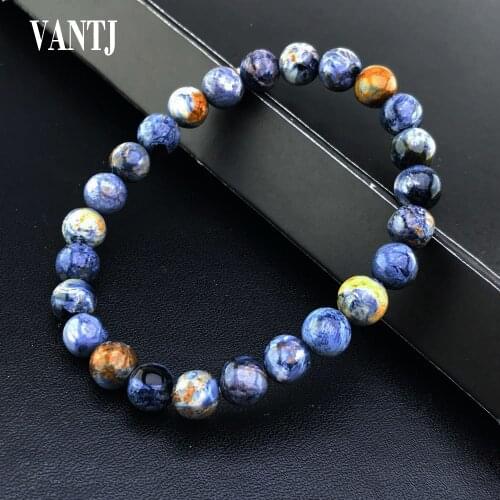 Natural Blue Yellow Pietersite Chatoyant Bracelet For Women Men Best Gift Crystal Quartz Bangle Healing Gemstone From Namibia