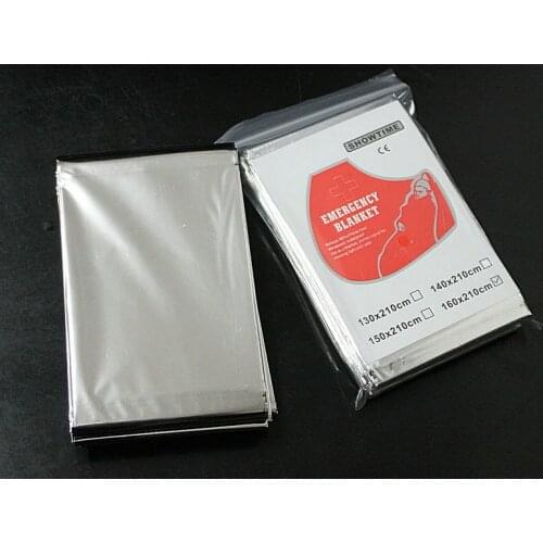 Wholesale 210*160cm Outdoor Camping Emergency Blanket Portable Thermal Insulation pad Survival Blanket Beach Tent Mat