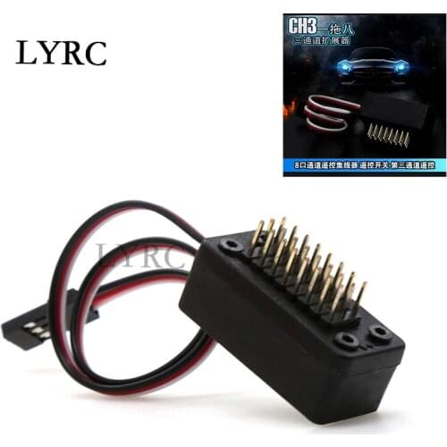 Remote Control Switch Board CH3 Light Control Module one eight port hub third channel R8 for the Model RC Car Light Lamp