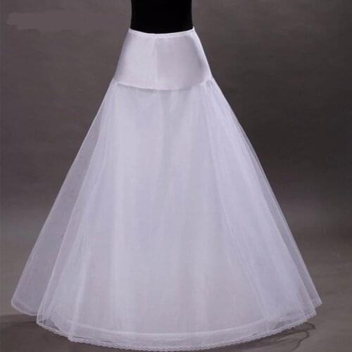 Popular Wedding Underskirt White Underdress Falda Brautpetticoat Long Crinoline Sottoveste A Line Petticoat Layer