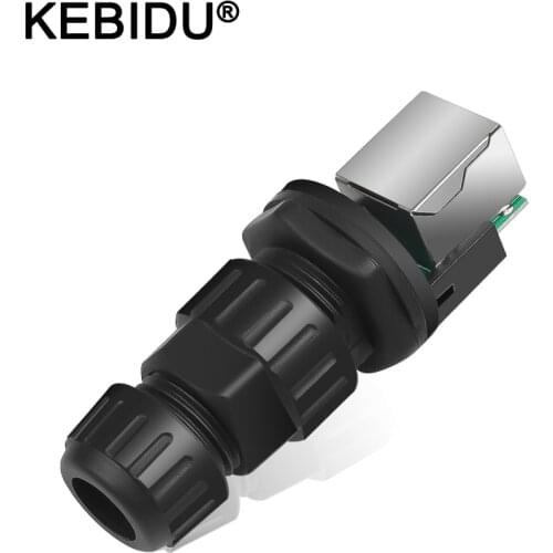 Portable RJ45 CAT5 CAT6 Socket Panel Mount IP68 Waterproof Wire Connectors M19 Adaptor Plug Socket Ethernet LAN Network Adapter