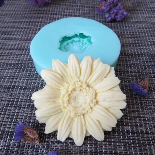 PRZY HC0094 3D Molds Silicone Soap Mold Flower Candle Aroma Mould Soap Making Moulds Resin Clay Molds Small Daisy Flowers
