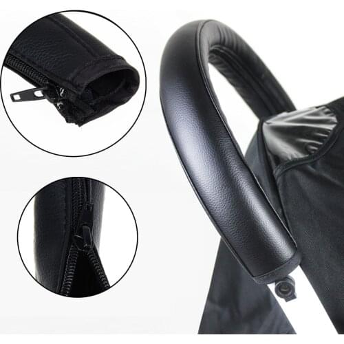 Baby Pram Handle PU Leather Pushchair Stroller Armrest Case Protective Cover Handle Pram Stroller Accessories