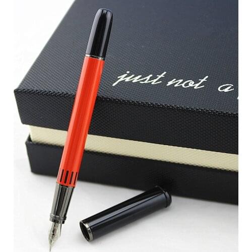 Metal 0.5mm Nib Fountain Pen Fresh Color with Leather pencil bag for Office Business School Practice, Wholesale