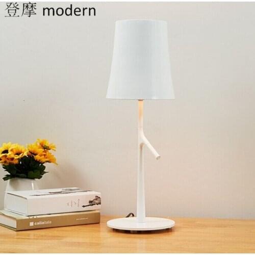 Nordic modern desk lamp, living room, study, desk, bedroom, personality bedside lamp, simple Makaron desk lamp