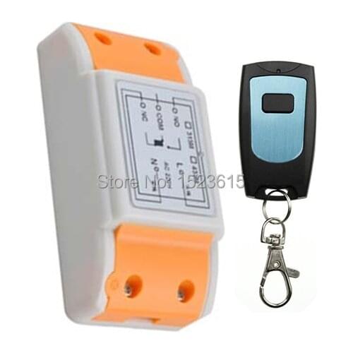 Latest AC220V 1CH 10A Remote Control Light Switch teleswitch Relay Output Radio Receiver Module and Waterproof Transmitter