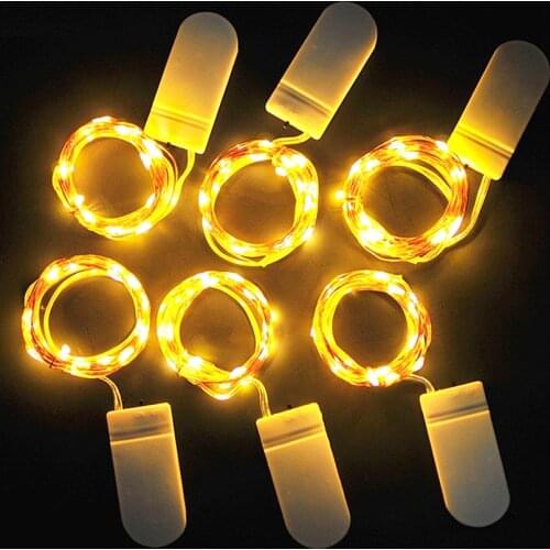 10Pcs 1M 2M 3M 5M Copper Wire LED String lights Holiday lighting Fairy Garland For Christmas Tree Wedding Party Decoration Lamp