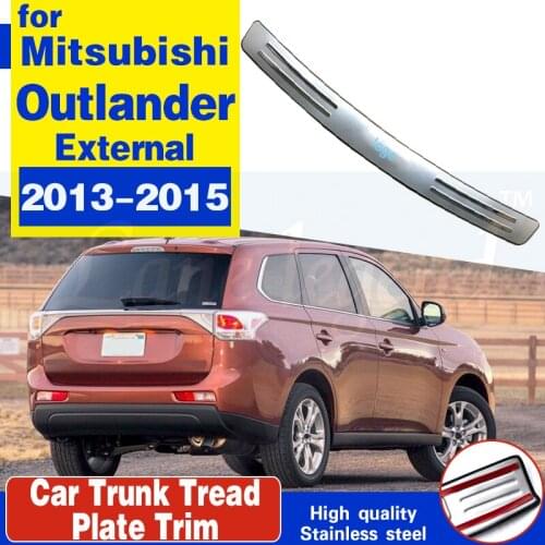 High quality stainless steel Rear bumper Protector External Sill For Mitsubishi Outlander 2013 2014 2015 Protector Sill