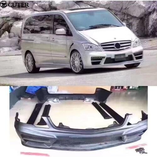 W639 FRP Car body kit Unpainted front Rear bumper Side skirts Fender for Mercedes Benz W639 Viano WALD body kit 06-10