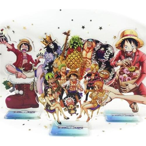Japanese Anime One Piece Acrylic Figure Adam Cosplay Luffy Zoro Nami Printed Stand Model Toys Kawaii Accessories Gift