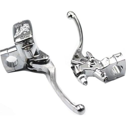 1 Pair 7/8" 22mm Handlebar Eagle Hand Control Reservoir Brake Clutch Levers For Honda Yamaha Kawasaki Suzuki KtN Motorcycle Bike