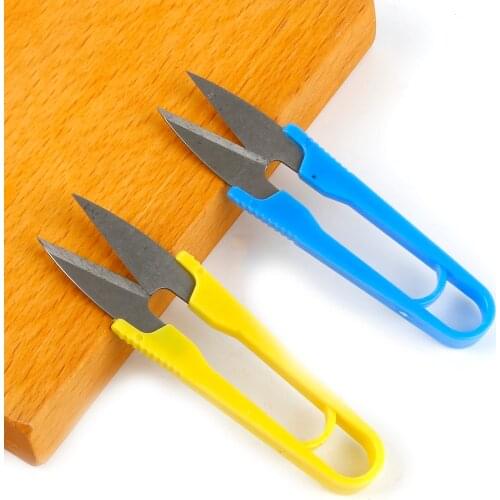 1pc Random colors U Shape Scissors Professional Tailor Scissors for DIY Sewing Craft Handmake Decorative Tool Supplies