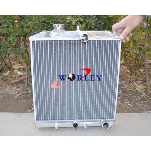 2 ROW 28MM IN/OUT PIPE Aluminum Radiator 92-00 FOR Honda FOR Civic EK EG D15 D16 B16 B18