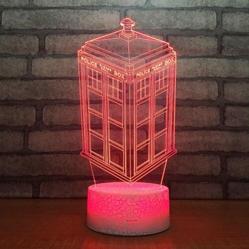 3D Cartoon Doctor Who LED RGB Night Light 7 Color Change Desk Light Action Figures 041 Boys Girls Christmas Toys