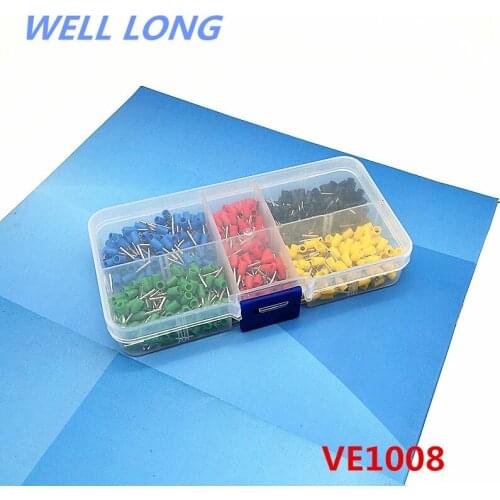 500pcs/lot Bootlace cooper Ferrules kit set Wire Copper Crimp Connector Insulated Cord Pin End Terminal