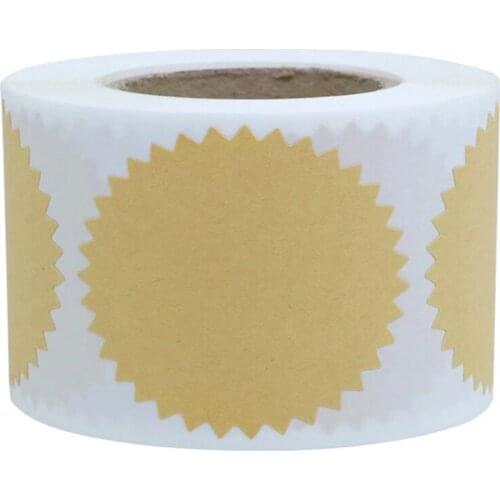 500 Pcs/roll Of Brown Label Stickers For Gift And Paper Cup Mark Envelope Sealing Childrens Stationery Label Decoration