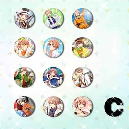 58MM IDOLiSH7 IZUMI MITSUKI NANASE RIKU Icons Pin Brooch Badges Stemma Trinkets Escudo de armas Badge