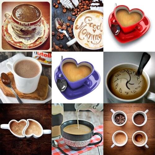 5D Diy Diamond Painting 3D Coffee Cup Pattern Diamond Embroidery DIY Needlework Cross Stitch Full Rhinestone Painting Decor