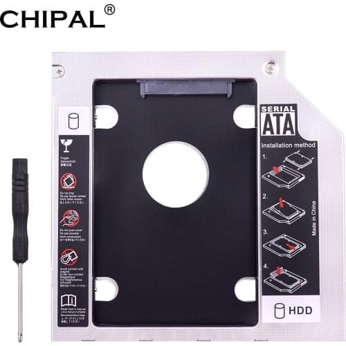 Aluminum 2nd HDD Caddy 12.7mm SATA 3.0 SSD 2.5" 1TB Hard Disk Drive HDD Enclosure Case for Notebook Laptop Optibay