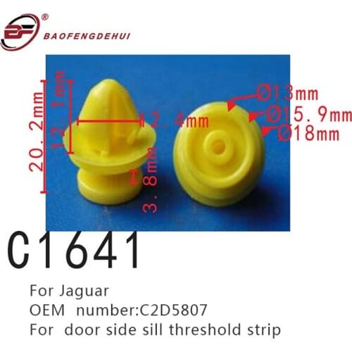 Car Car Clips For Jaguar C2d5807 Door Side Sill Threshold Strip Position