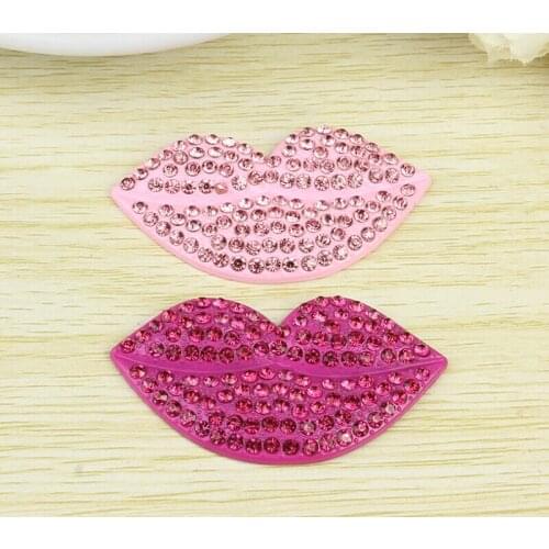 Free Shipping Wholesale 20pcs/lot 50X28mm Rhinestone Flatback Button For Hair Flower Wedding Invitation MEIM006