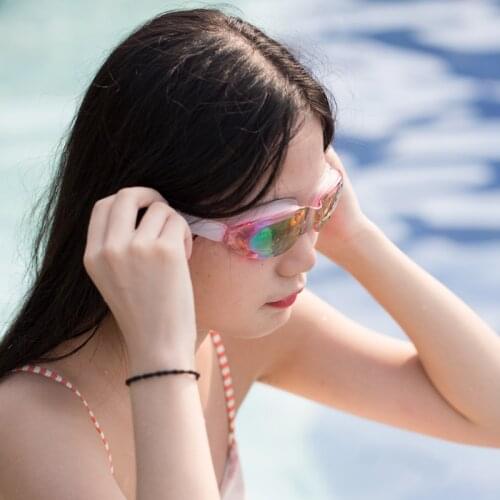 Colorful Unisex coating mirrored swimming goggles adult water sportswear anti-fog anti-UV Waterproof swimming Glasses B42006