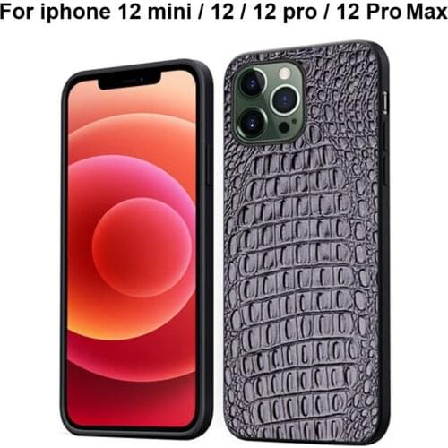 For iphone 12 pro Case For iphone 12 Pro Max Luxury Genuine Leather back shell Case For iphone 12 Mini Bag Cover