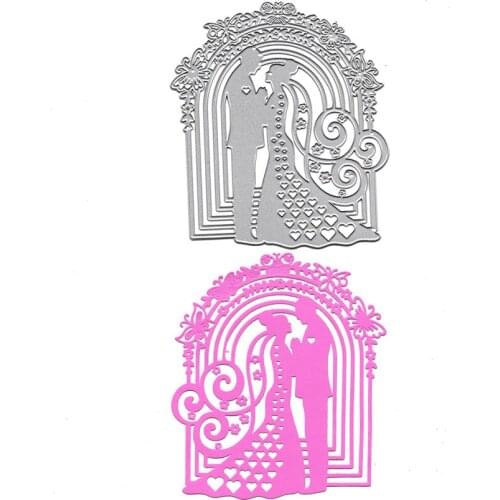 Wedding Lover Slimline Dies Scrapbooking Embossing Folder for Card Making Metal Cutting Dies Craft Mold Photo Alum DIY