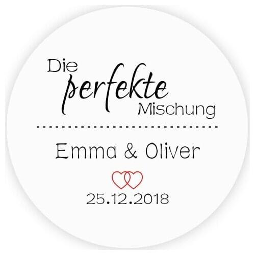 DouxArt 100PCS 4CM Customized Wedding Favour Stickers, Marriage Party Communion Labels Gifts Package Seals - Add Names & Date