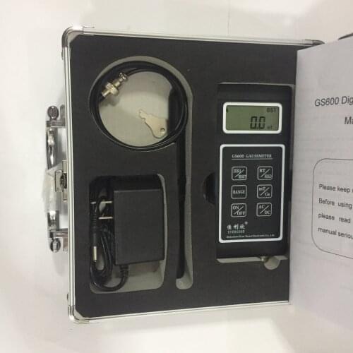0~200MT~2000MT Gaussmeter Teslameter , AC DC Magnetic Field Gauss Meter GS600