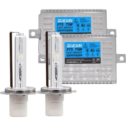 2021 75W Ballast Kit Xenon HID Lamps Ceramic Base H7 6000K 4300K 8000K Car Light Bulb H1 H3 H11 High Power Electronic Ballast