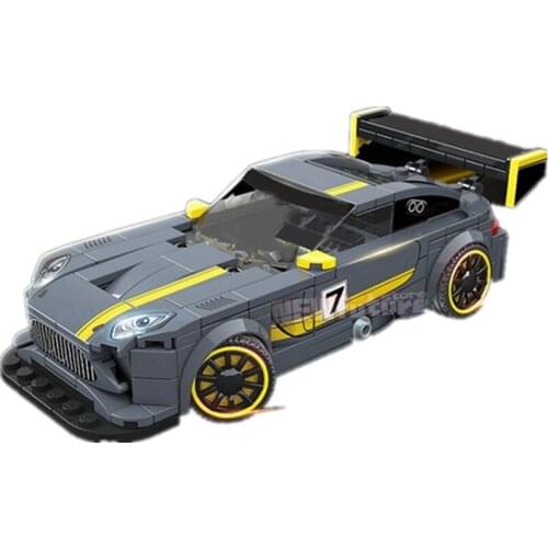 2021 NEW Serise SLS A-MG GT-3 Famous Supercar Speed Champion Race Racing Car Sports Building Blocks Bricks Kits Model
